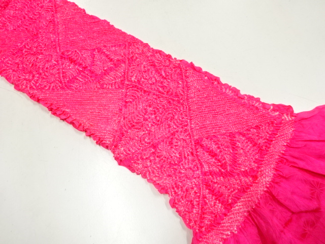 正絹　絞り　帯揚げ